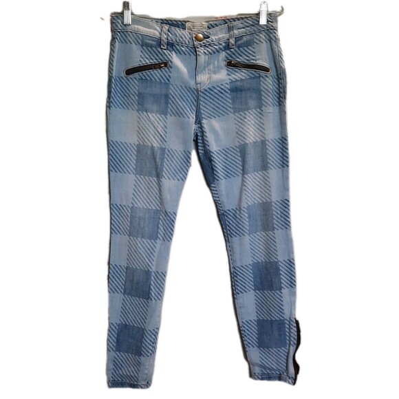 Current/Elliott The Soho Zip Stiletto Skinny in Soho Plaid Size 27 / 4 US - Picture 1 of 6
